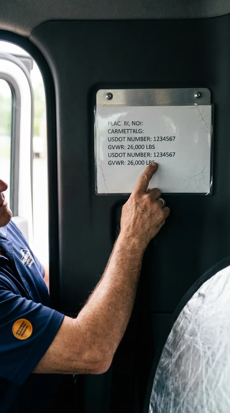 USDOT licensing placard verification in Penn Valley